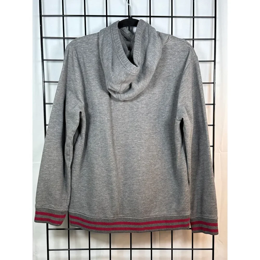 Hurley Hoodie Sweatshirt Mens S Gray Pullover Varsity‎ Stripes Streewtwear